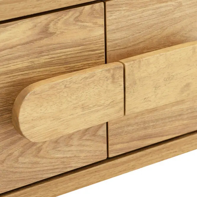 Scandinavian Oak Coffee Table with Storage Drawers