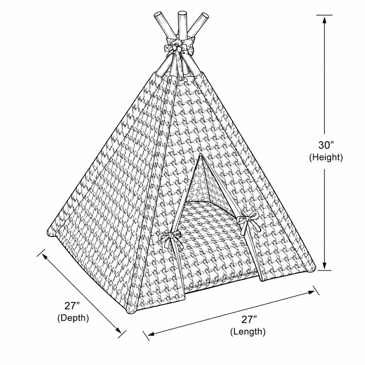 Arctic Quilt Pet Teepee