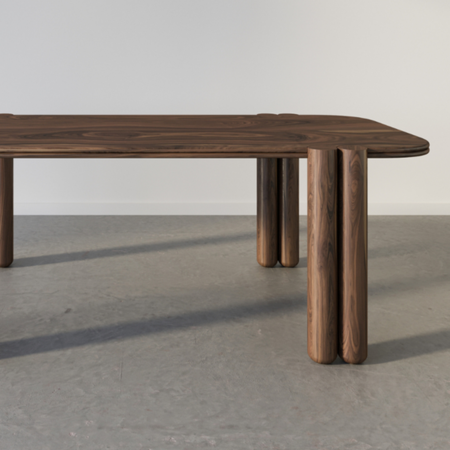 Luxury Walnut & Brass Dining Table