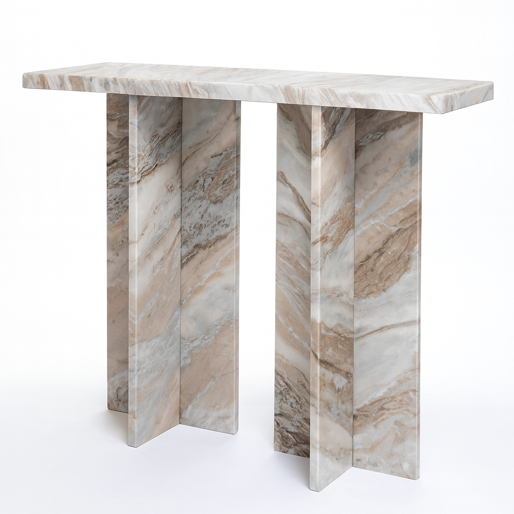 Butterscotch Indian Marble Console Table – Handcrafted Luxury Stone Furniture