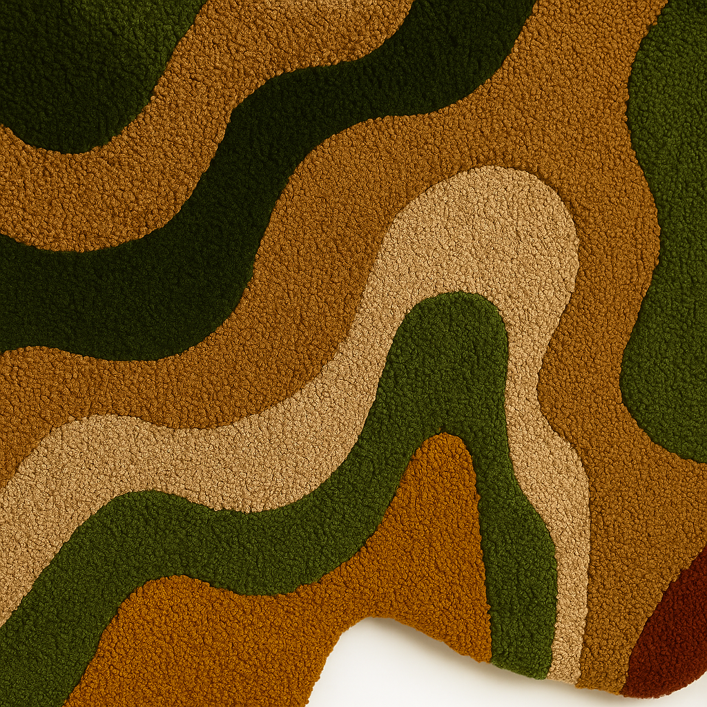AuraLivin Tufted Wall Art – Textured Waves in Multi-Color (Copy)