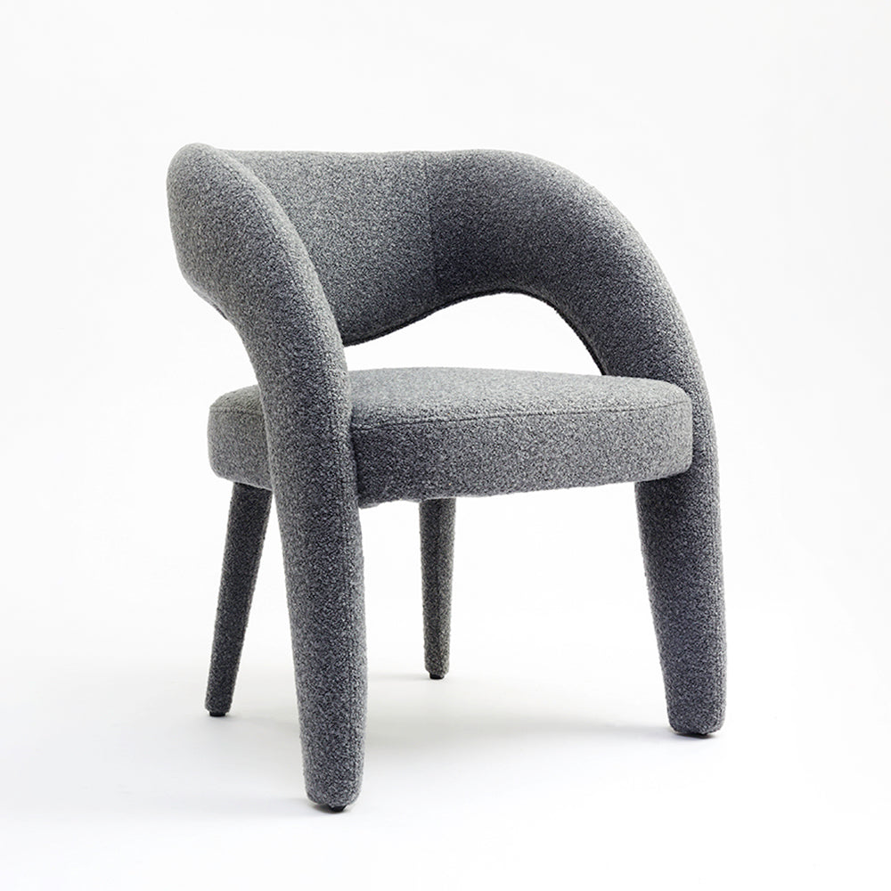 Arlia Cotton Dining Chair – Modern Curved Backrest