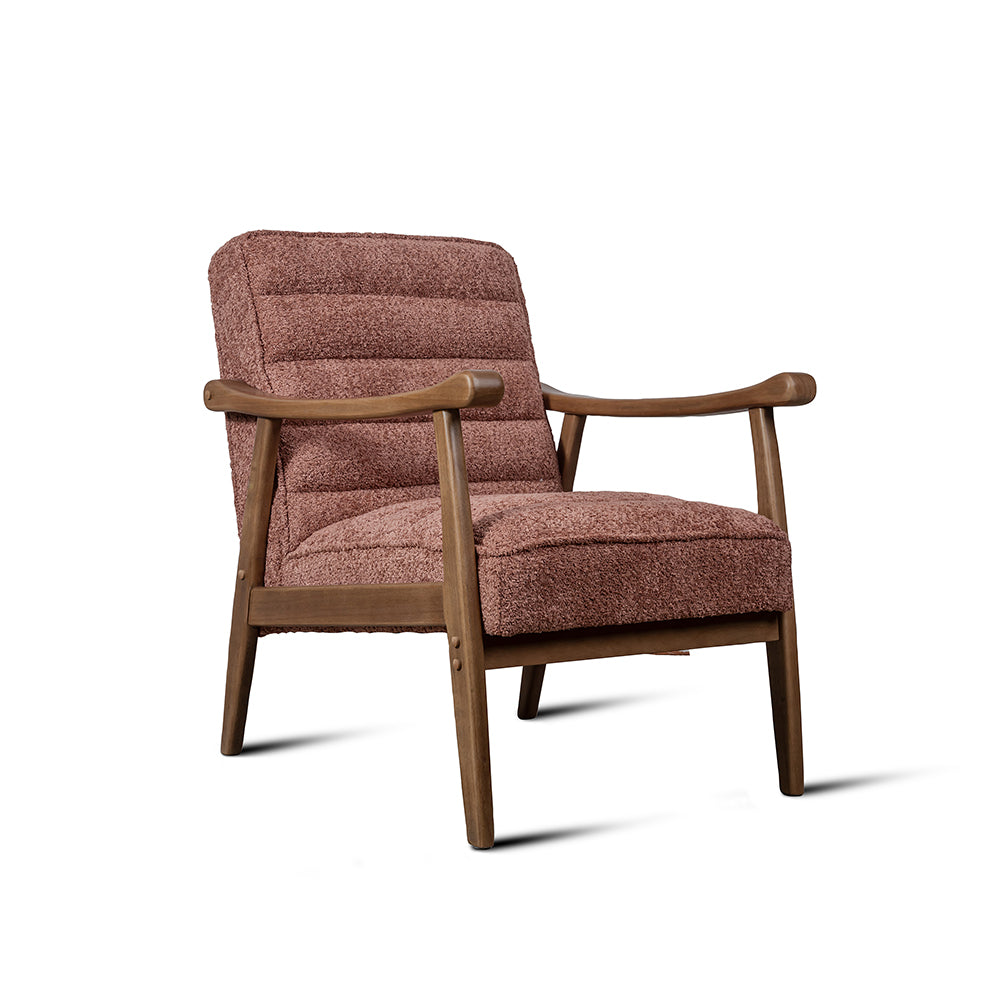 Tulsa Petal Wooden Armchair - Cotton – Comfortable Upholstered Seating