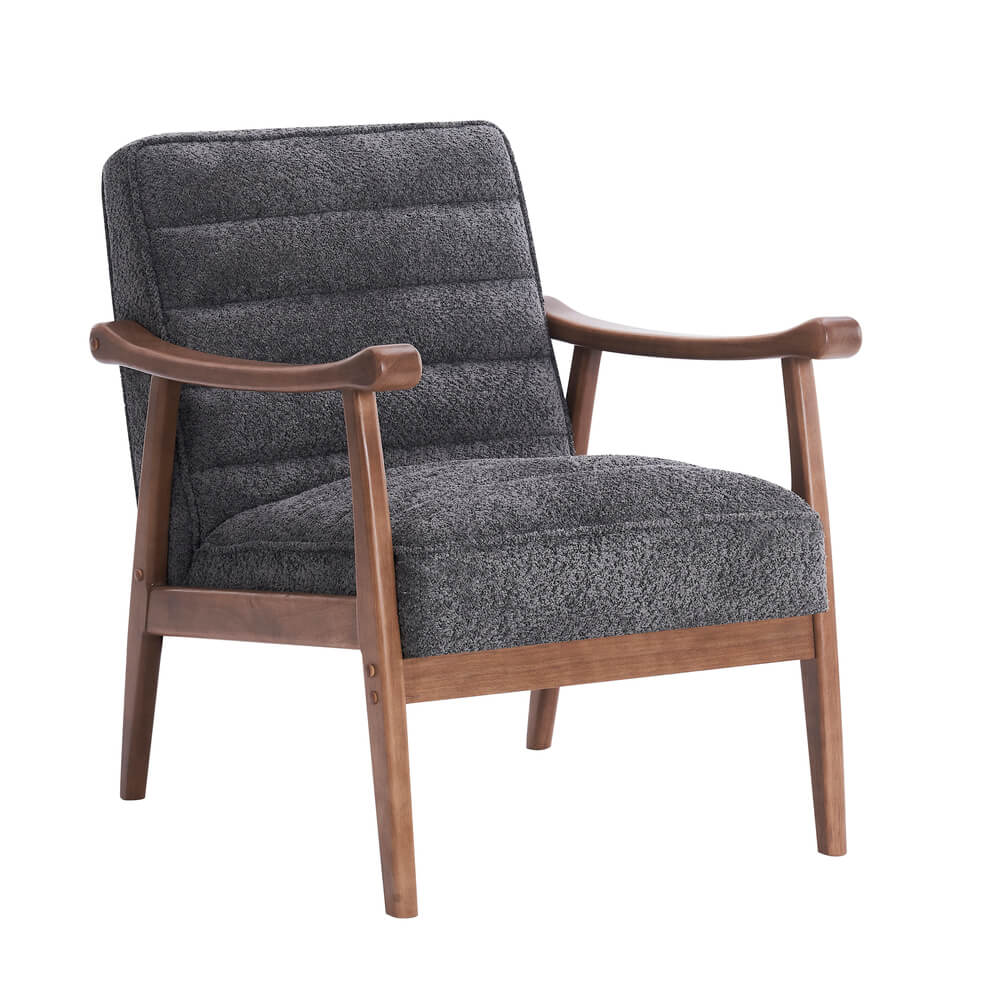Tulsa Petal Wooden Armchair - Cotton – Comfortable Upholstered Seating