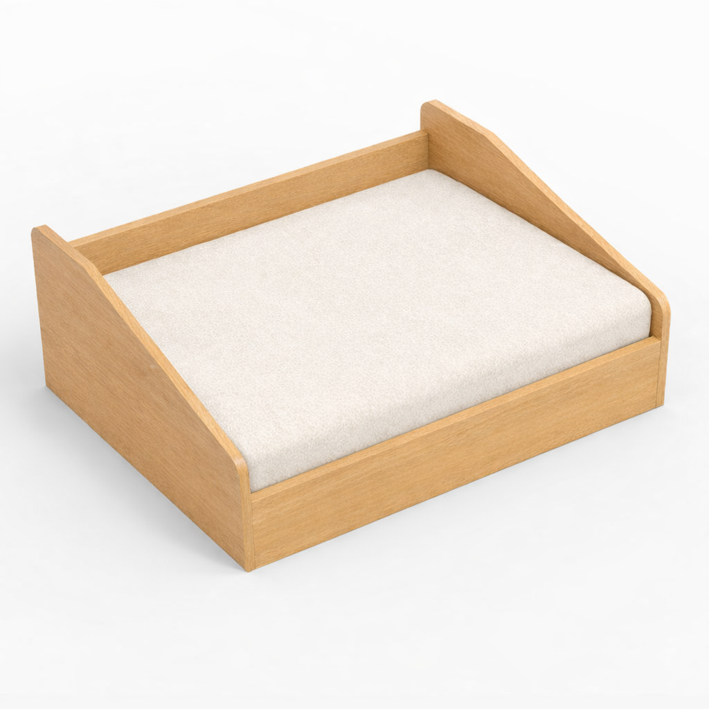 SmartLivin Storage Pet Bed with Cushion - Virgin oak