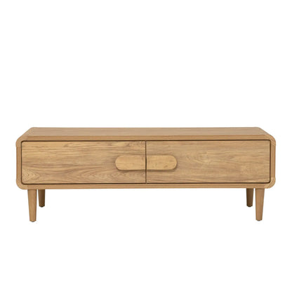 Scandinavian Oak Coffee Table with Storage Drawers