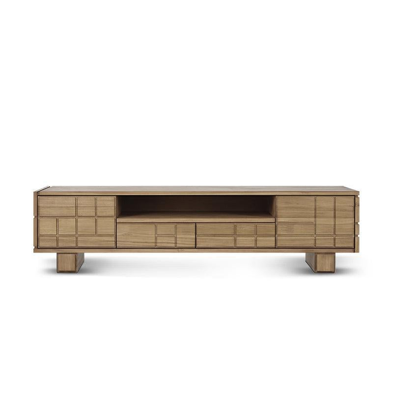 Geometric Oak TV Console Unit