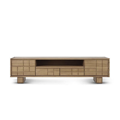 Geometric Oak TV Console Unit