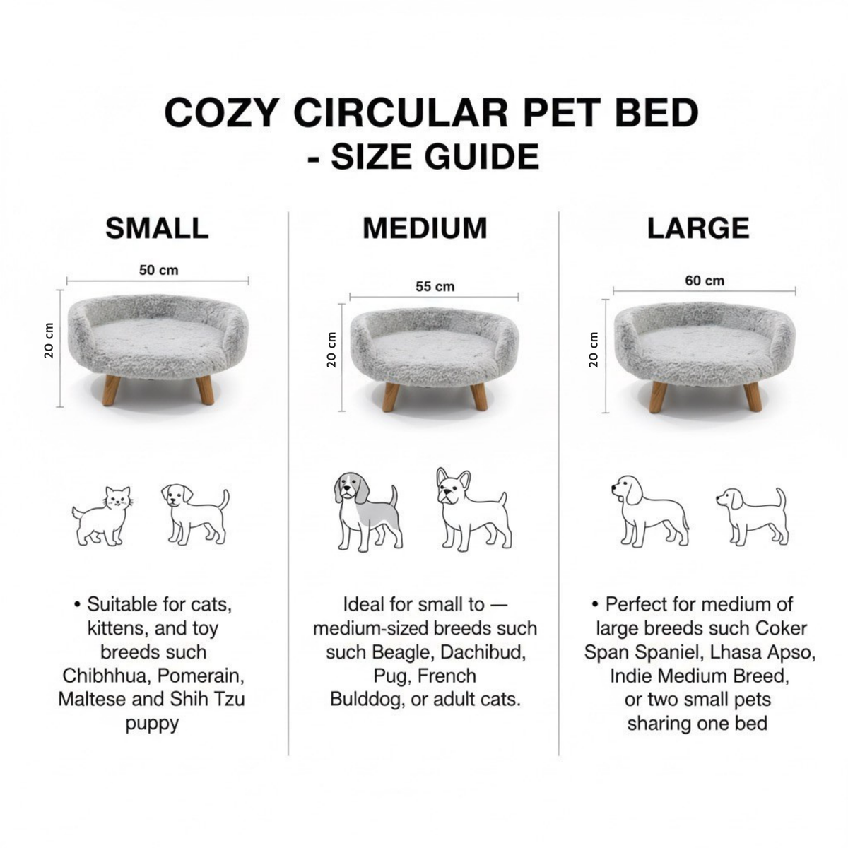Plush Luxe Pet Bed - Mocha Beige