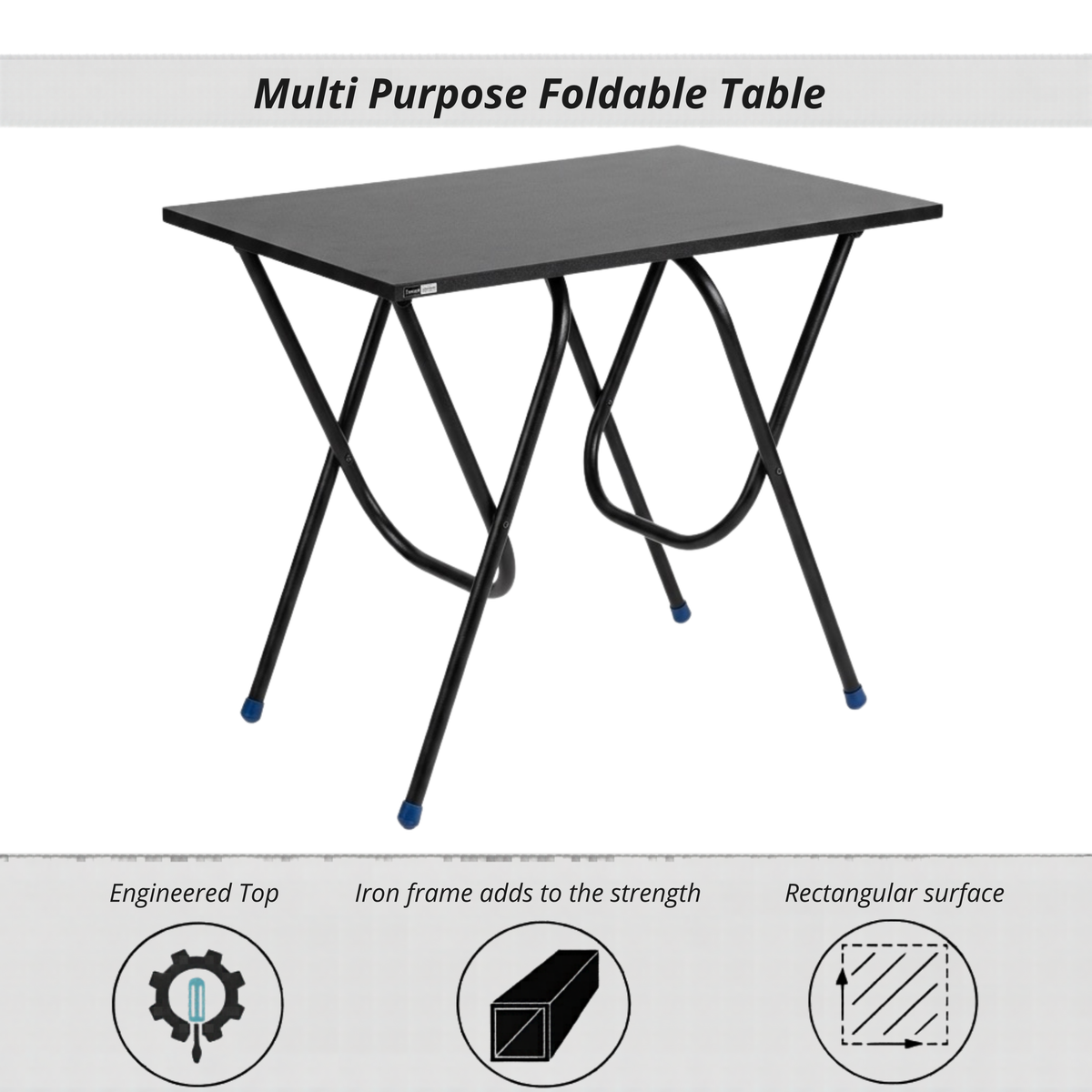 Foldable Study Table | Portable Work Desk for Home, Office & Study - American Walnut