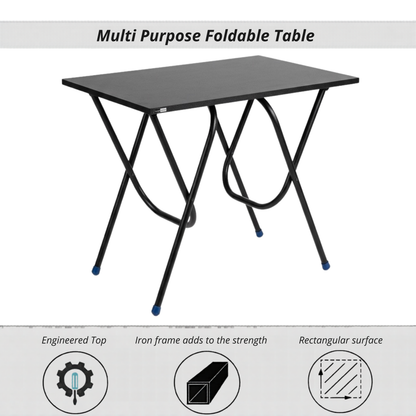 Foldable Study Table | Portable Work Desk for Home, Office & Study - American Walnut