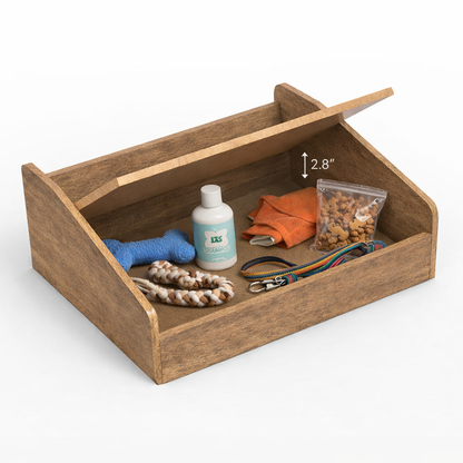 SmartLivin Storage Pet Bed with Cushion - Rustic Bark