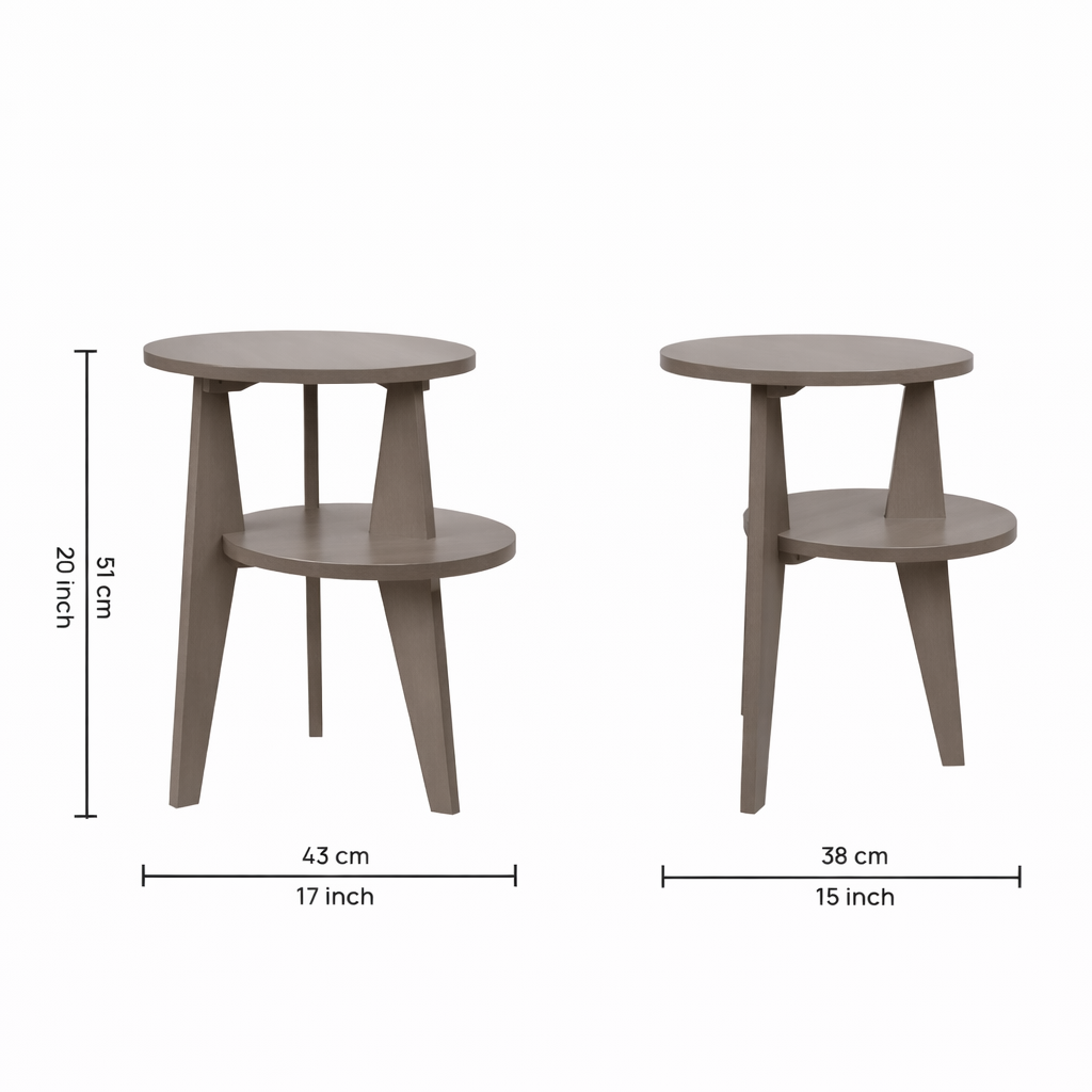 Smart Livin Ned Engineered Wood End Table - Virgin Oak
