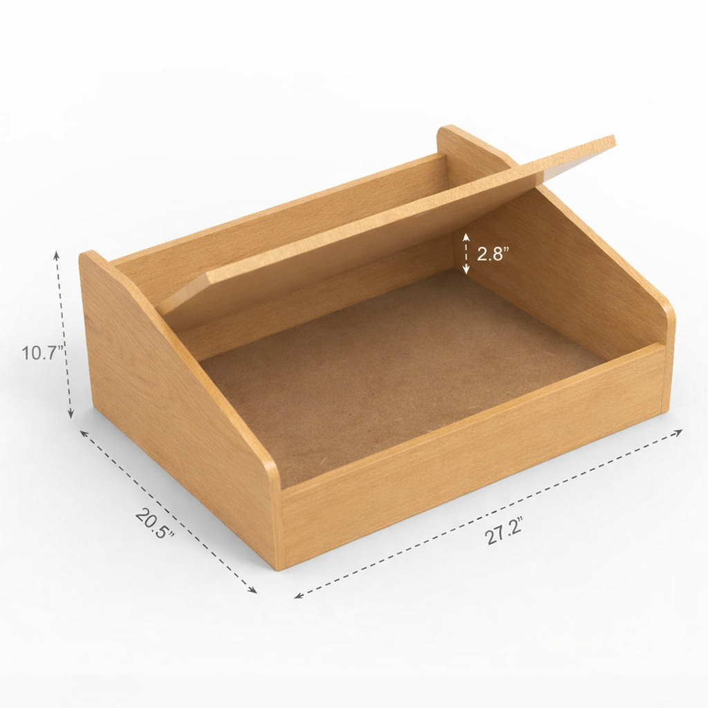 SmartLivin Storage Pet Bed with Cushion - Virgin oak