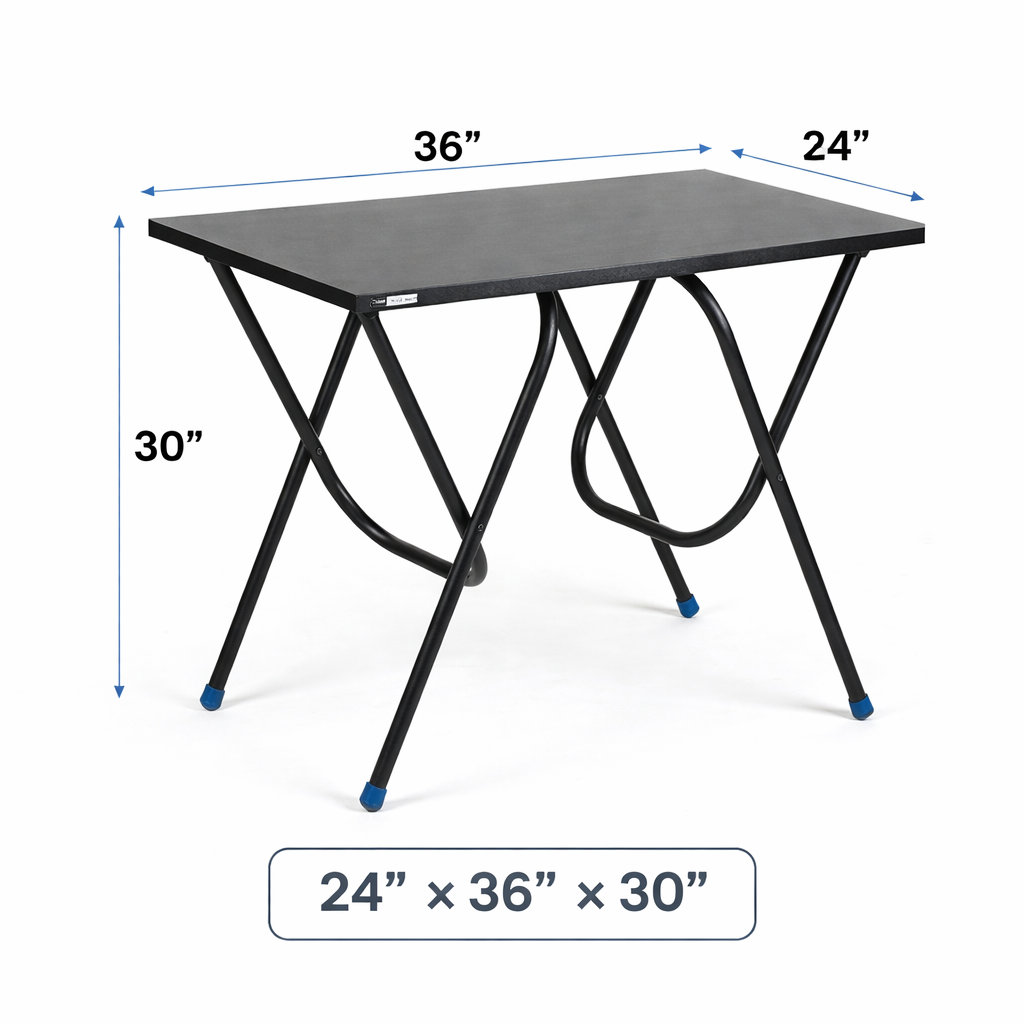 Foldable Study Table | Portable Work Desk for Home, Office & Study - American Walnut