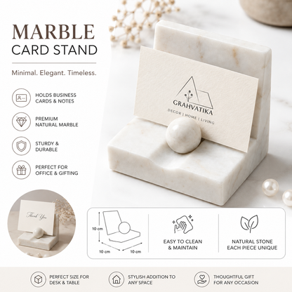 White Marble Business Card Holder