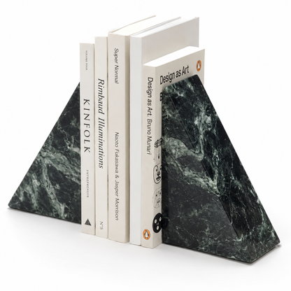 Green Marble Bookends – Set of 2