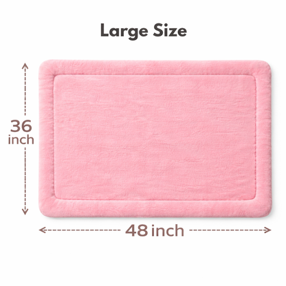 Ultra-Soft Plush Pet Floor Mat – Grey - Washable & Non-Slip