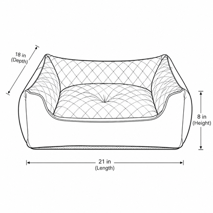 CloudNest Quilted Comfort Pet Bed
