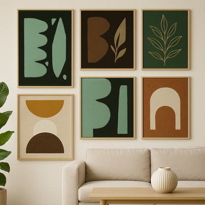 AuraLivin Tufted Abstract Wall Art – Mint Green on Black