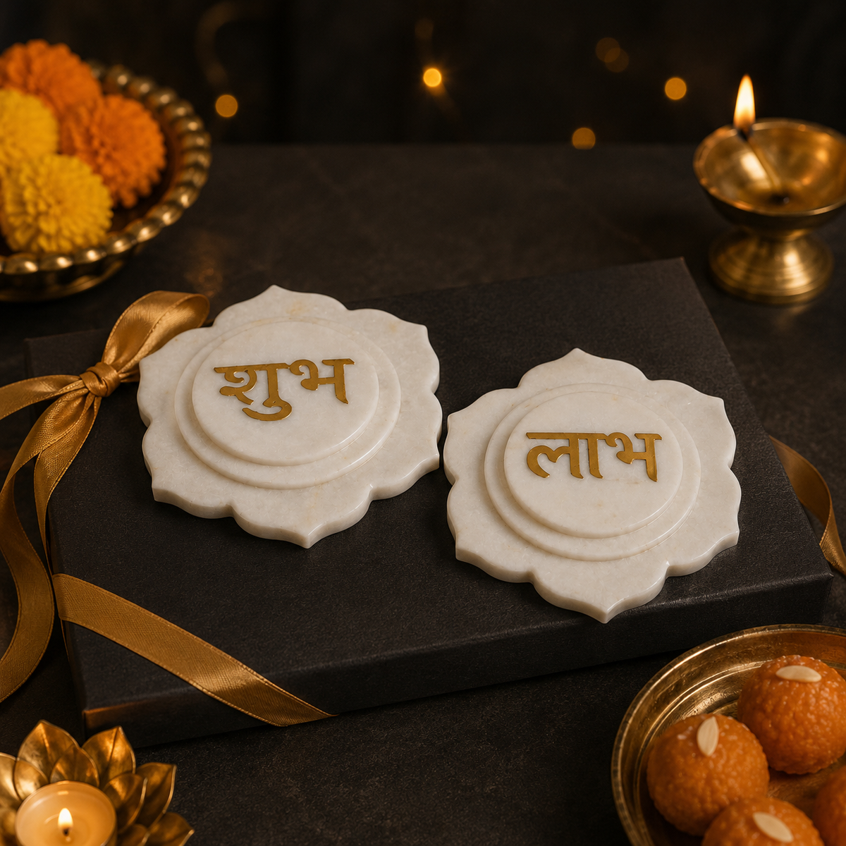 Elegant Marble Shubh Labh