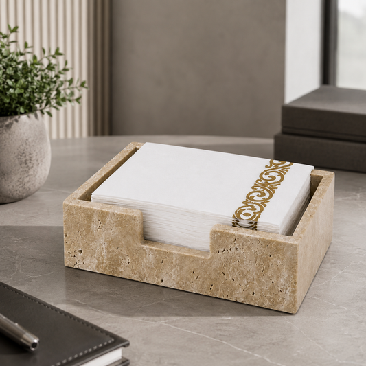 Travertine Marble Napkin Holder