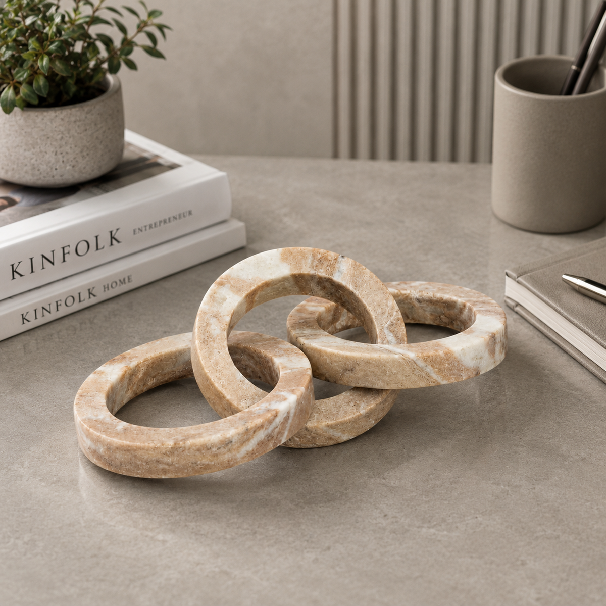 Natural Stone Chain Decorative