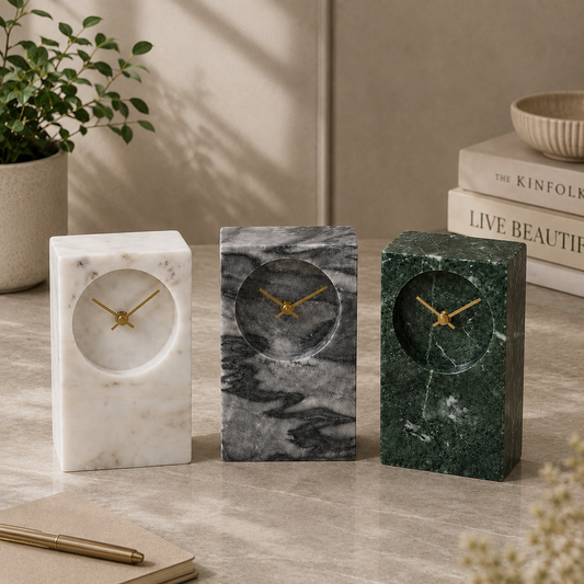 Marble Desk Clock