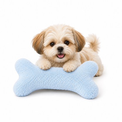 Ultra Soft Bone Shape Pet Pillow – AQUA BLUE