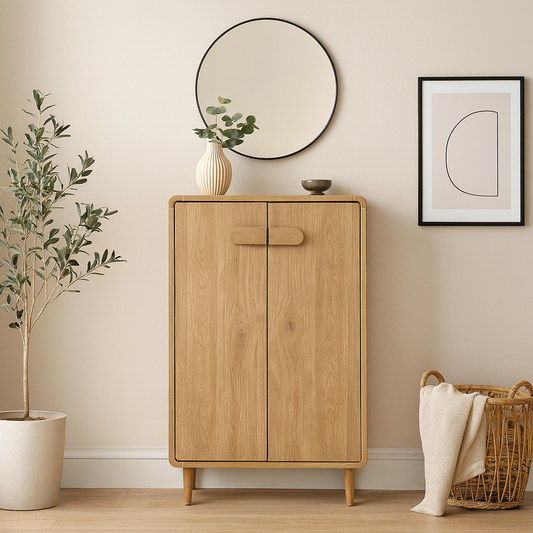 Scandinavian Oak Wooden Cabinet