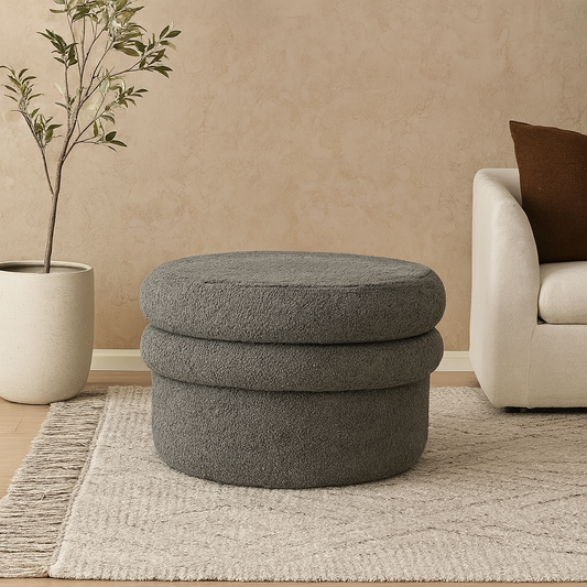 Green Mist Pouf  – Comfortable Upholstered Seating