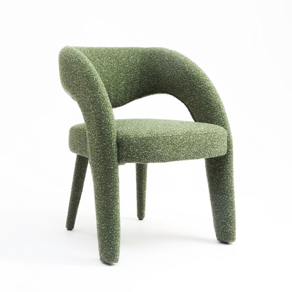 Arlia Cotton Dining Chair – Modern Curved Backrest