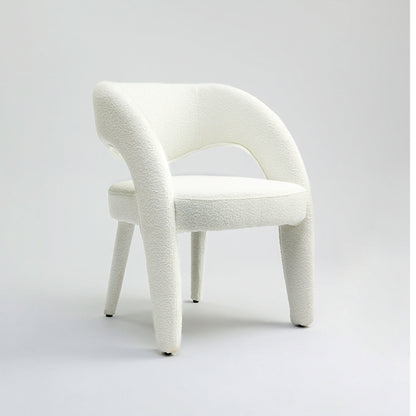 Arlia Cotton Dining Chair – Modern Curved Backrest