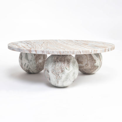 Butterscotch Indian Marble Coffee Table – Handcrafted Sculptural Stone Design