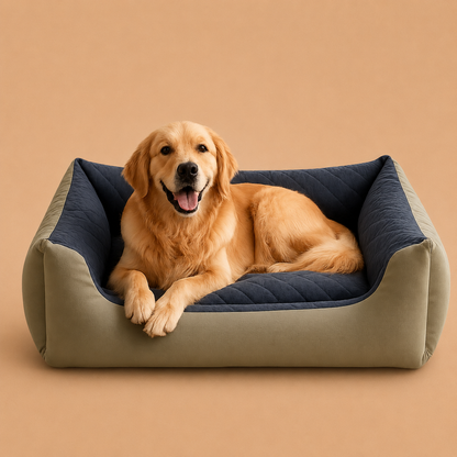 CloudNest Quilted Comfort Pet Bed