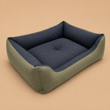 CloudNest Quilted Comfort Pet Bed