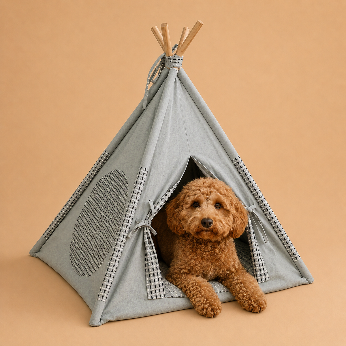 CloudNest Quilted Pet Teepee