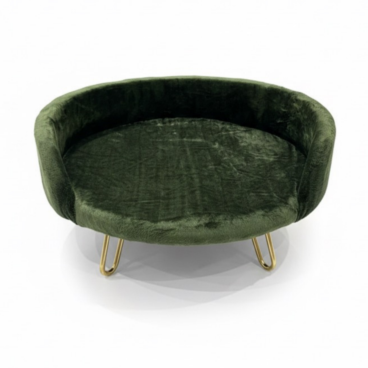 Plush Luxe Pet Bed – Dark Green