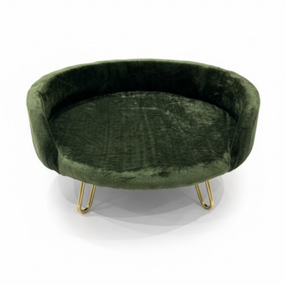Plush Luxe Pet Bed – Dark Green