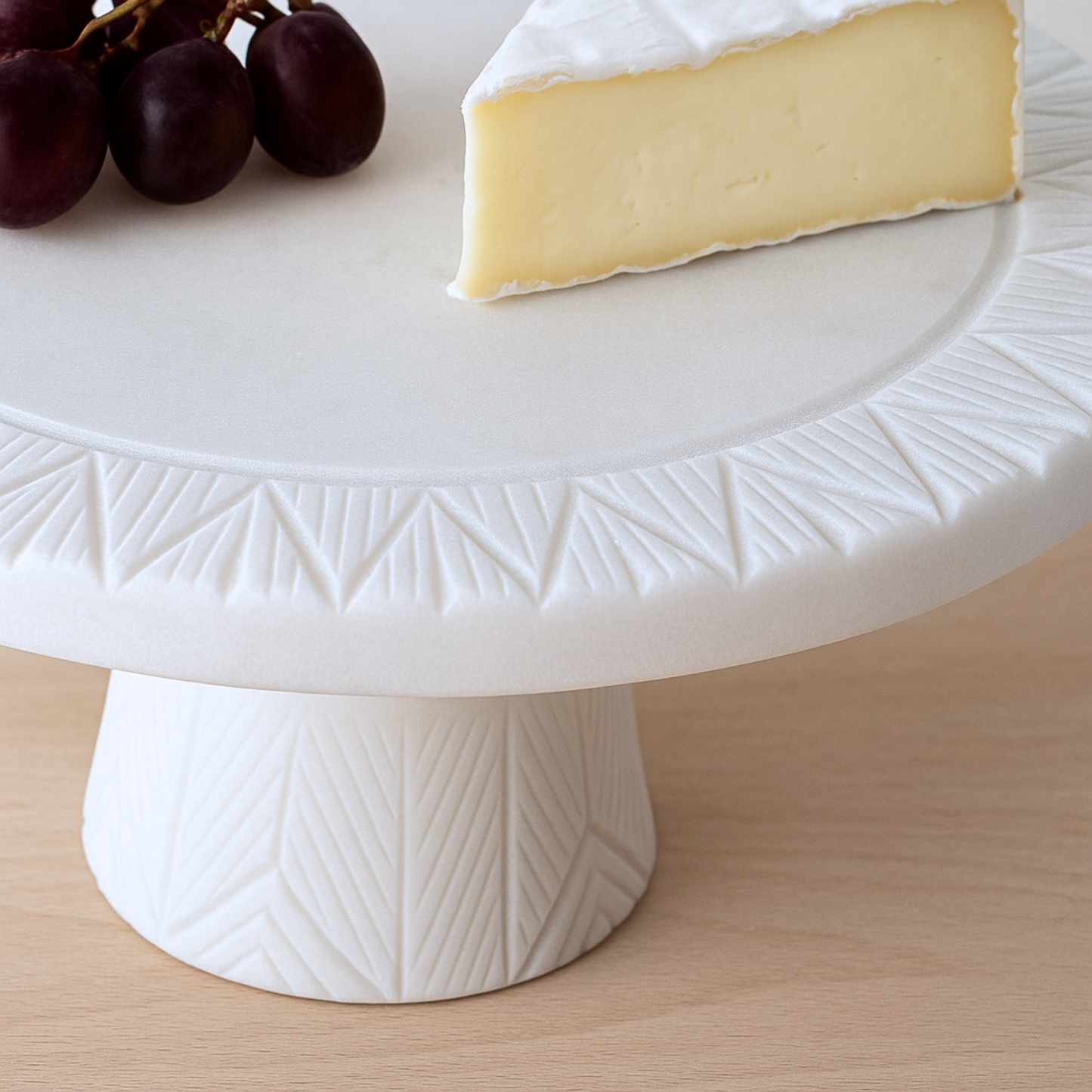 White Carved Marble Cake & Dessert Stand – Pedestal