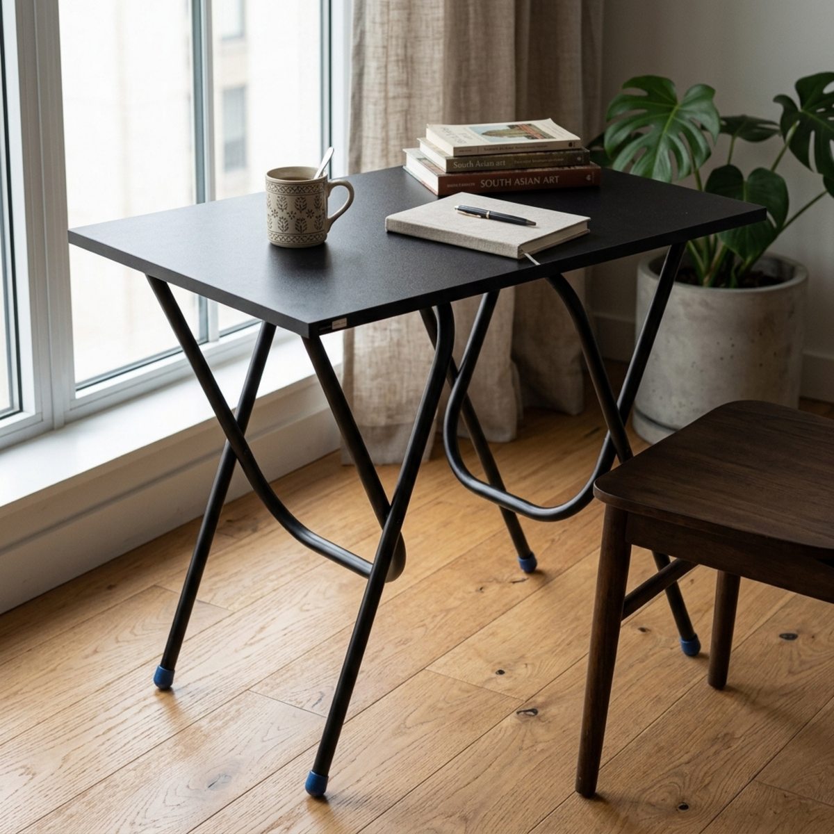 Foldable Study Table | Portable Work Desk for Home, Office & Study - BLACK
