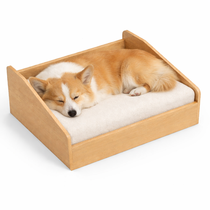 SmartLivin Storage Pet Bed with Cushion - Virgin oak