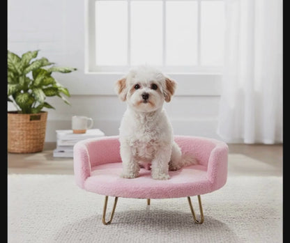 Plush Luxe Pet Bed – Light Pink